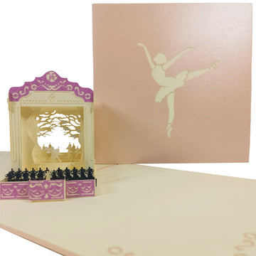 Ballet Dancing Show 3D Pop Up Card UK